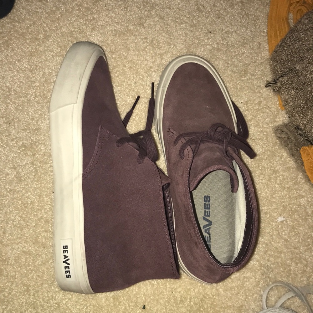 Seavees Maslon Desert Boot in dark purple